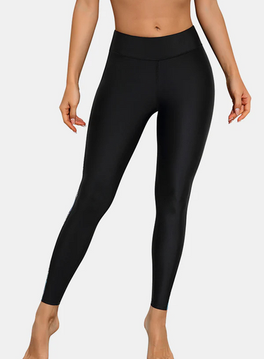 Geometric High Waist Swim Leggings